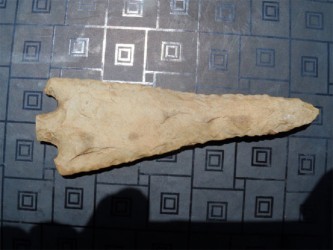 The big arrowhead found at Sawariwau crossing.  