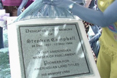 Plaque to Stephen Campbell in Santa Rosa