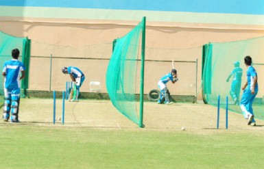 Members of the Bangladesh under-19 team at net sessions  