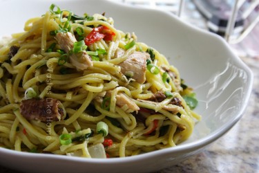 Chicken Chowmein - veggies prepped the night before (Photo by Cynthia Nelson) 