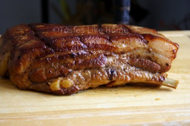 Baked Pork - seasoned the night before (Photo by Cynthia Nelson) 