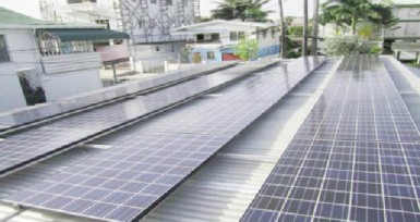 Solar panels installed on the shed at the GEA’s headquarters (GEA photo)