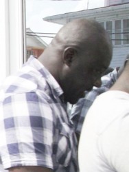 Charles Anderson at the Georgetown Magistrates’ Court yesterday 