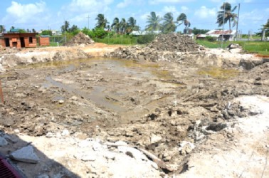  The present state of the 25-metre warm up pool at the National Aquatic Centre. 