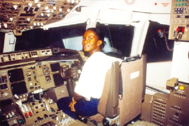 Gardener at the controls of a plane