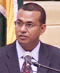 Natural Resources and the Environment Minister  Robert Persaud 