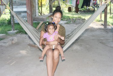 Relaxing with a  niece in the hammock