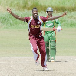 Jerome Jones celebrates his hat-trick 