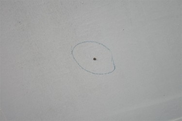 One of the bullet holes