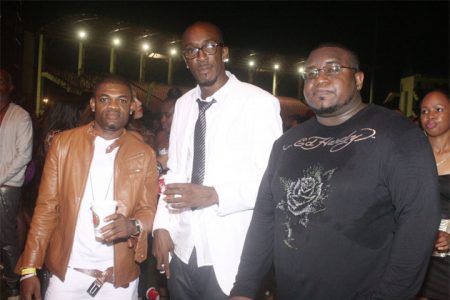 We’re cool: Just chilling at the redemption concert on Saturday at the National Stadium. R Kelly was the headliner for the night of music.