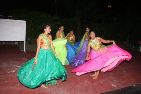 A cultural performance at the launching of Guyana Fashion Week on Monday. (Photo by Arian Browne)