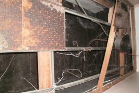 One of the photos of the wiring in the building released by the Fire Service today.