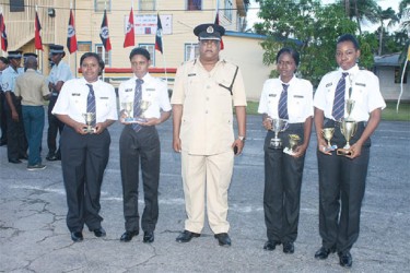 Assistant Commissioner Balram Persaud with winning team, Immigration ‘B’