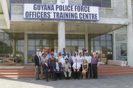 The police ranks and their trainers (Police photo)