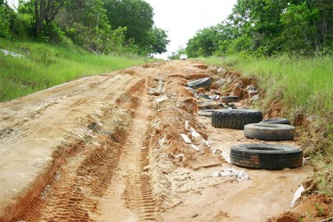 Part of the Moblissa Road not repaired by Bai Shan Lin 