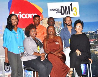 The group of designers; Guyanese Marcie De Santos is at left 
