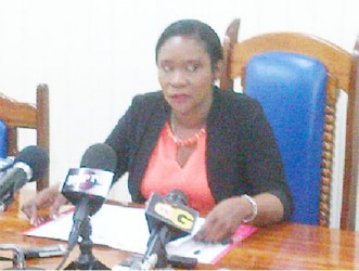 Minister Jennifer Webster appeared livid during yesterday’s press conference