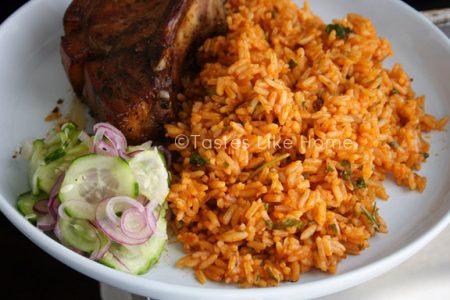 Mexican (Spanish) Rice with Pork Chops