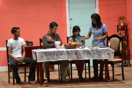 The Indian Arrival Committee (IAC) on Saturday presented its play ‘When Chocolate melts’ at the National Culture Centre that dealt with the issue of domestic violence.  This GINA photo shows a scene from the play.