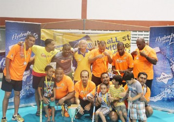 Hikers Hockey Club posing with their championship title after defeating GCC in the veteran’s finale