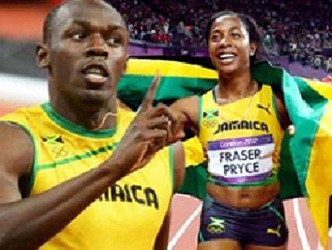 Usain Bolt and Shelly-Ann Fraser Pryce 