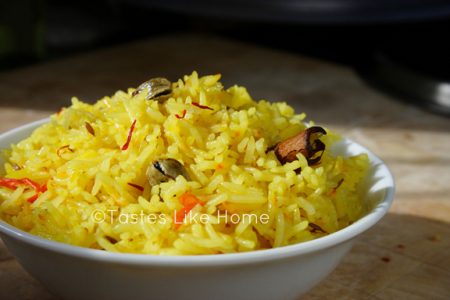 Cardamom-Saffron Rice (Photo by Cynthia Nelson)
