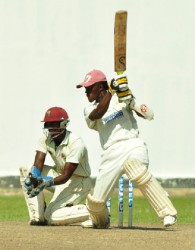 Jason Sinclair goes through the off-side during his innings of 60