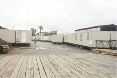 Some of the camping units which are to be transported to Aurora