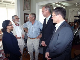  From left: Melinda Janki, Director of the Justice Institute; Francisco Olguín Uribe, Mexican Ambassador; Ben ter Welle, German consul; Ullrich Kinne, Deputy Head of Mission of the German Embassy in Trinidad and Tobago and Dr Hartmut Meyer of the ABS Initiative. 