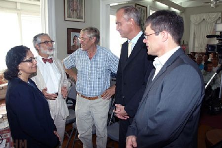  From left: Melinda Janki, Director of the Justice Institute; Francisco Olguín Uribe, Mexican Ambassador; Ben ter Welle, German consul; Ullrich Kinne, Deputy Head of Mission of the German Embassy in Trinidad and Tobago and Dr Hartmut Meyer of the ABS Initiative.
