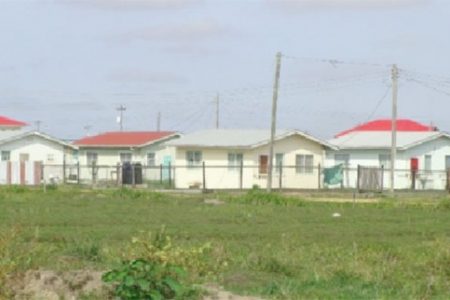 A section of the housing scheme at La Parfaite Harmonie. The majority of homeowners in this scheme are first-timers. (A CHPA photo)
