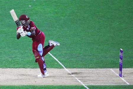 Darren Sammy smashed a 27-ball 43 to guide West Indies to victory. (ICC photo)
