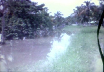  The flooded squatting area 