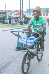 A leisurely bike ride in the Stabroek Market area.