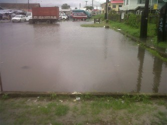 The flooded Charity Market Tarmac