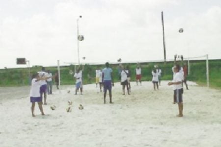 Beach Volleyball players in action