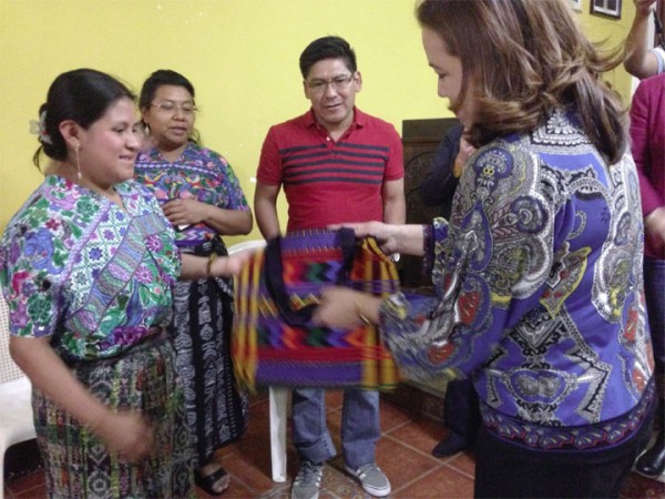 Minister of Foreign Affairs Carolyn Rodrigues-Birkett receiving a gift in presence of the Mayor of San Antonio during a recent two-day visit to Guatemala on January 15 and 16. During the visit, she signed an Agreement on Political Consultations with her counterpart, Guatemala Foreign Minister Luis Fernando Carrera Castro, to provide a mechanism for both countries to develop coordinated positions on several matters and allow regular exchanges on areas of common interest on the regional and international agendas. Foreign Affairs Ministry photo) 