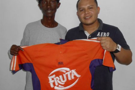 Newly appointed coaching staff of the Fruta Conquerors side from left to right- Head Coach Calvin ‘Fluman’ Allen and Assistant Head and Junior Coach Jevon Rodrigues