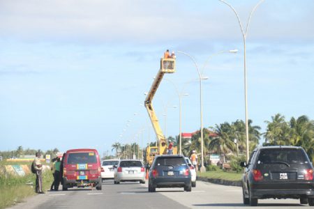 Work underway on lights along the East Coast Highway