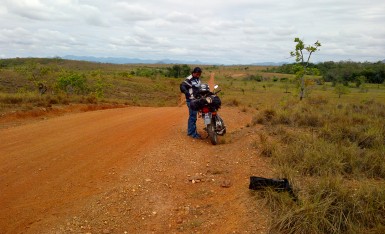 Taking a breather on the long trip to Lethem