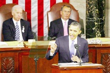 President Obama delivering his State of the Union address last Tuesday 