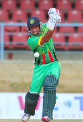 Ramnaresh Sarwan played another crucial innings for Guyana yesterday. His second wicket partnership of 121 with Assad Fudadin was mainly responsible for the Guyana total. (WICB media photo) 