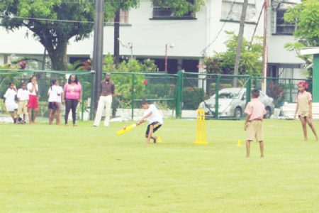 This match seemed to be a real nail-biter for supporters in the Scotiabank Kiddy Cricket match played at Thirst Park yesterday. 