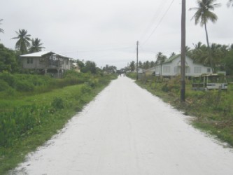 One of the streets that was restored to good condition