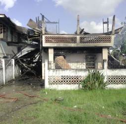 Vanessa Higgins’ home after the fire 