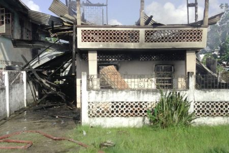 Vanessa Higgins’ home after the fire