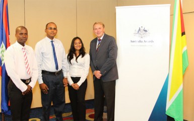  (Left to right) Sherwin Fraser, Jhaman Kundun, Bibi Sharief and His Excellency, Ross Tysoe Australian High Commissioner