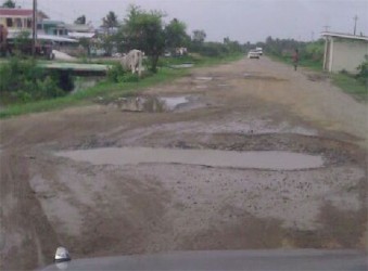 A section of the Cane Grove road 