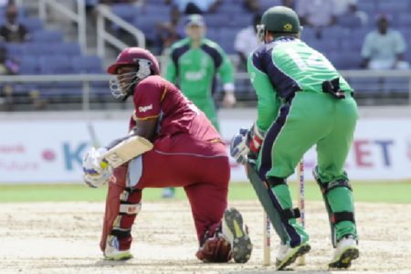 Opener Dwayne Smith proved a capable replacement for the injured Chris Gayle at the top of the order yesterday and his half century knock was vital to his team’s four wicket triumph yesterday (photo courtesy of West Indies media)