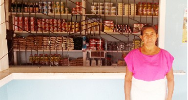 Emelda Sandy at her shop